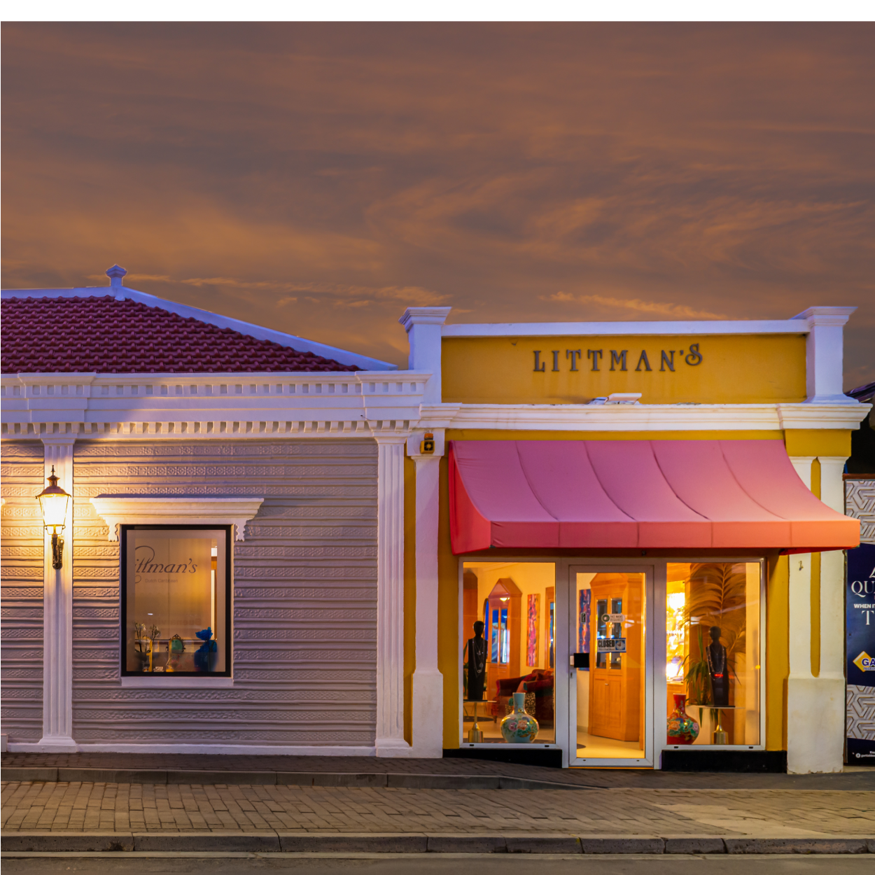 Our storefront at night