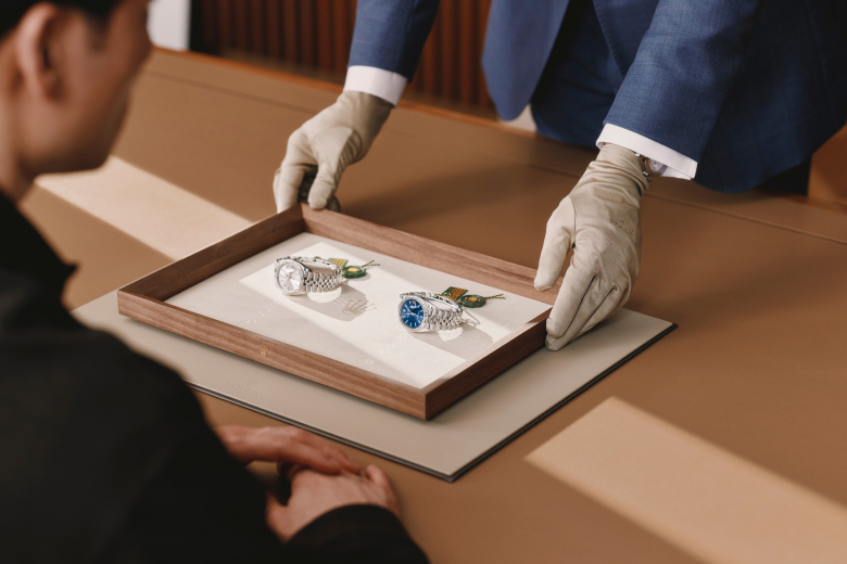 A showroom of a Rolex retailer